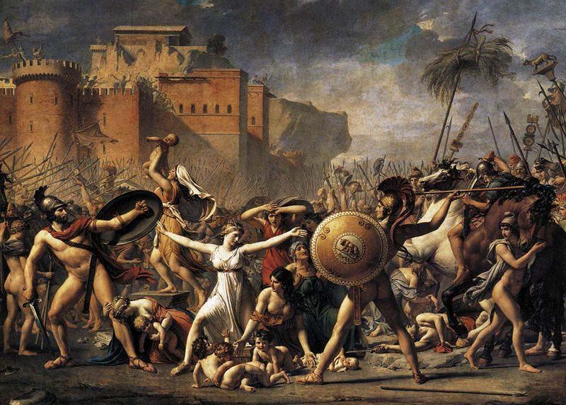 Jacques-Louis David The Intervention of the Sabine Women Spain oil painting art